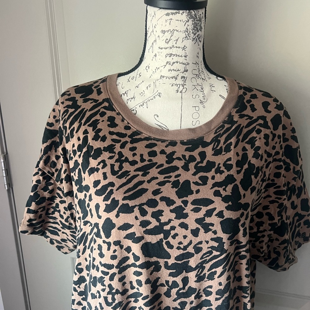 BP. Brown Leopard Print T Shirt Dress - Picture 2 of 7